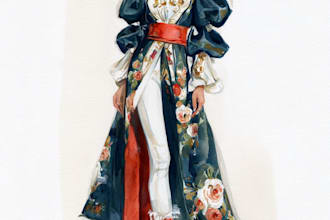 draw a fashion illustration or sketch