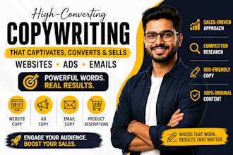 create persuasive copywriting for websites ads emails