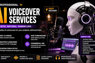 create ai voiceovers for videos, ads and  audiobooks