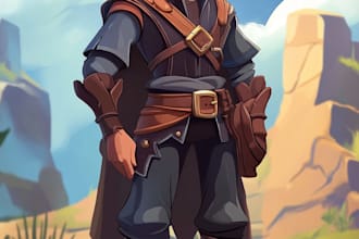 draw 2d game character or 2d game character