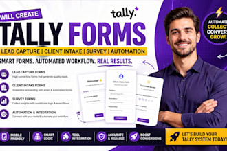 create tally survey tally lead capture tally client intake tally form automation