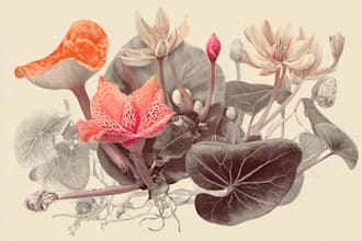 design vintage botanical mystic illustration logo for you