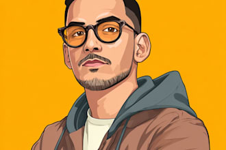 draw avatar in cartoon vector caricature portrait
