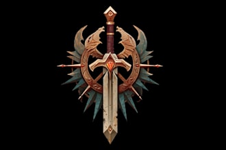 make an fantasy rpg logo dnd image for you