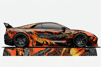 design high quality car wrap and vehicle wrap