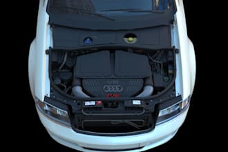 retopologize sportcar model,optimized topology,3d vehicle ready for mobile game