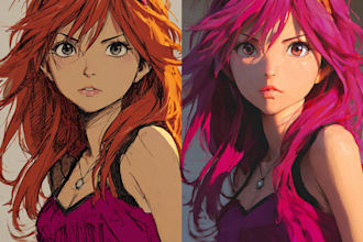 make anime character art