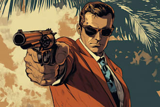 comic book illustration with comic illustrator
