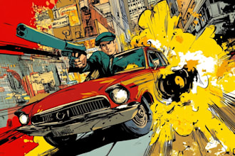 comic book illustration with comic book illustrator