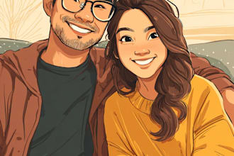 design couple portrait wedding portrait