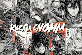 draw manga comic pages and graphic novel