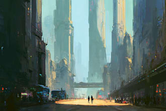 design a cyberpunk scifi futuristic city
