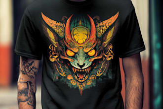 create professional t shirt design artwork