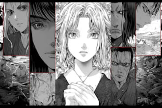 draw manga comic pages and professional graphic novel