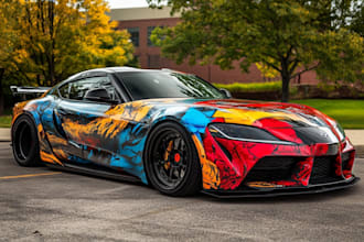 design high quality car wrap and vehicle wrap