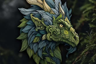 unique and detailed fantasy logo