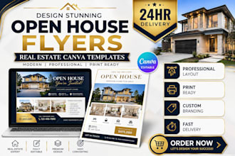 design open house flyer property template canva design real estate