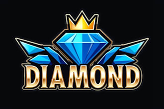 design high quality diamond mascot logo in 12 hours