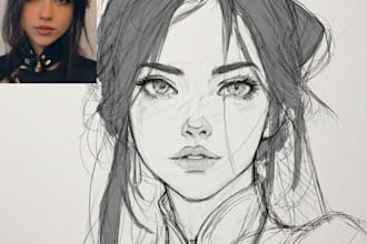draw anime, realistic portrait or dnd character
