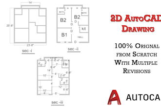 be your architect draftsman for house plan 2d floor plan