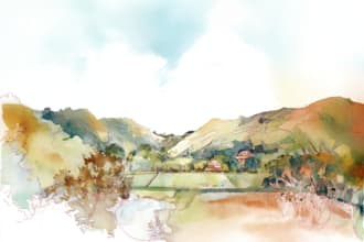 watercolor portrait painting, photo to watercolor portrait