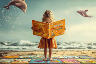create cartoon book covers and character
