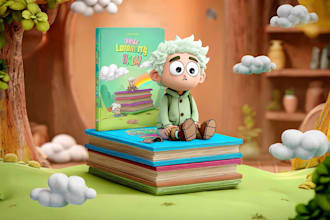 illustrate magical and colorful childrens book covers
