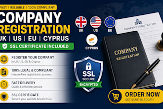 do company registration UK US eu company registration cyprus and ssl certificate