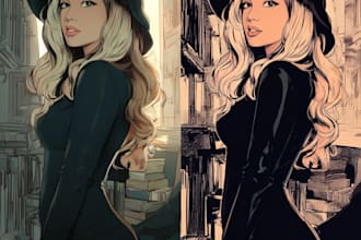 create ai comic book, illustrations any style