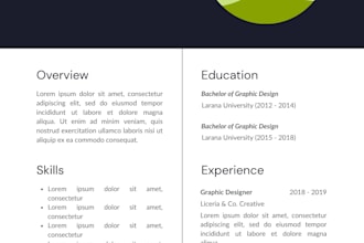 create a modern CV resume design for jobs