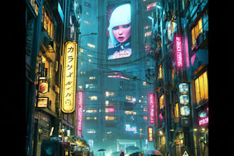 drawing a futuristic cyberpunk city for you