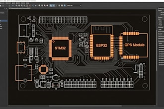 design iot and drone pcb with stm32 esp32 gps and stable wireless system