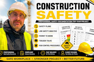 prepare construction safety plan, risk control, jsa and permit to work