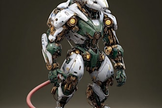 draw an awesome mecha robot art