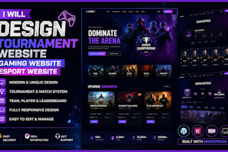 design a professional esports tournament website