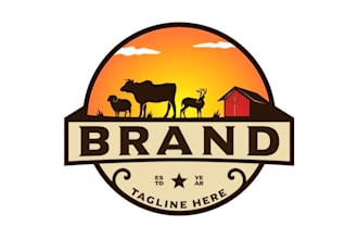 design  vintage premium ranch agriculture farm logo design