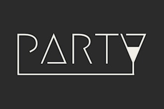 design elegant event management and celebration logo