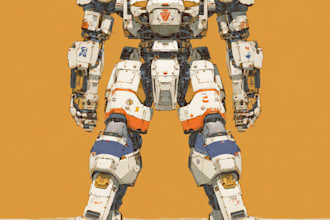 create custom mecha robot art