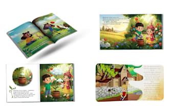 create stunning children book illustrations for kids storybooks