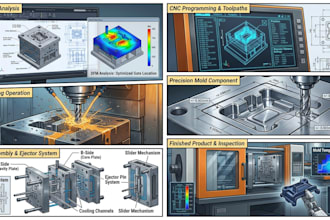 plastic injection mold design 3d cad modeling and dfm analysis expert