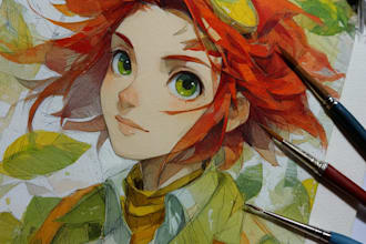 draw anime character art illustration