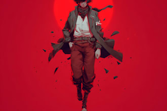 do anime character art for you