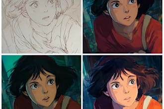 animate your drawing anime or cartoon into seamless loop