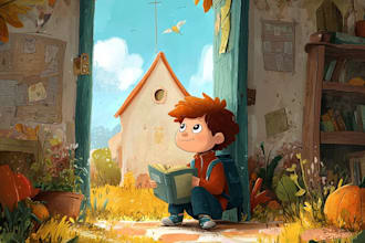design children book illustration and children book cover