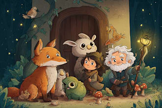 draw custom childrens book illustration