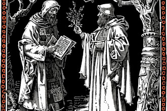do a medieval woodcut gothic etching illustration