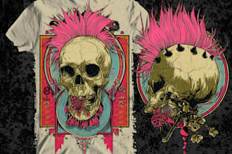 make retro vintage t shirt design and illustration