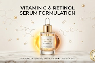create professional vitamin c or retinol anti aging serum formulation
