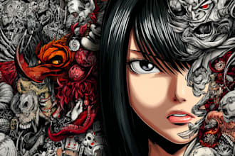 draw anime character art illustration