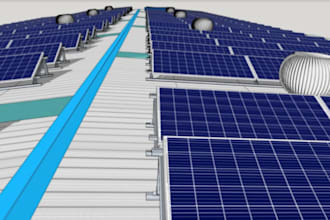 design solar and electrical reports, shading, cable routing and energy analysis